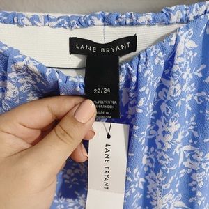 Lane Bryant blue floral Sun skirt midi:maxi